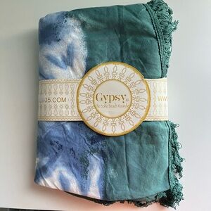 Gypsy05 The Boho Beach Roundie in Blue/Green Tie Dye